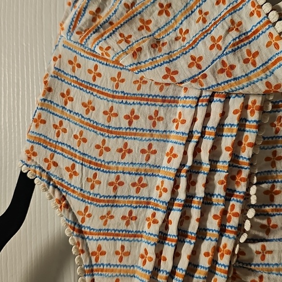 Mine Orange and Blue Floral Top - Picture 3 of 8